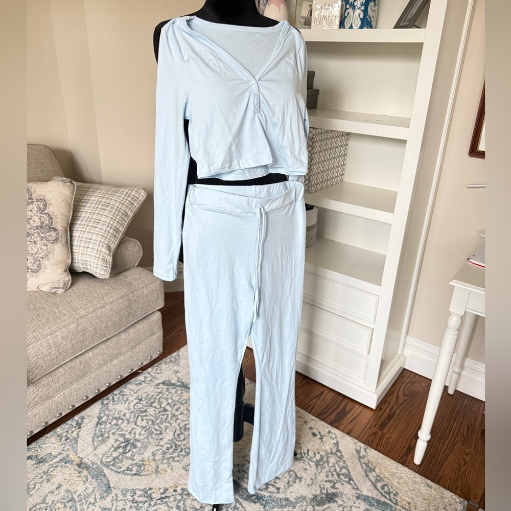 Light Blue Two-Piece Lounge Set